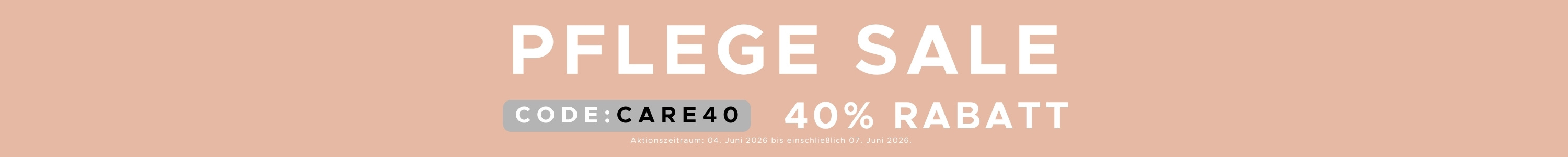Pflege Sale: 40% Rabatt auf Pflege