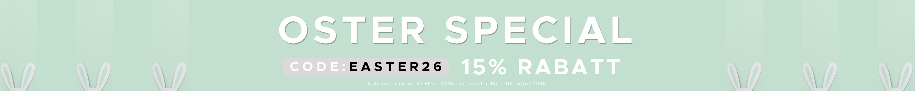 Oster Special: 15% Rabatt auf alles