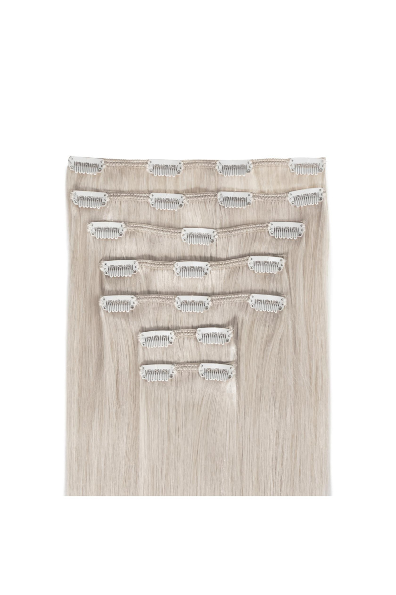 Clip In Sewn 60 cm Colour N° Silver White