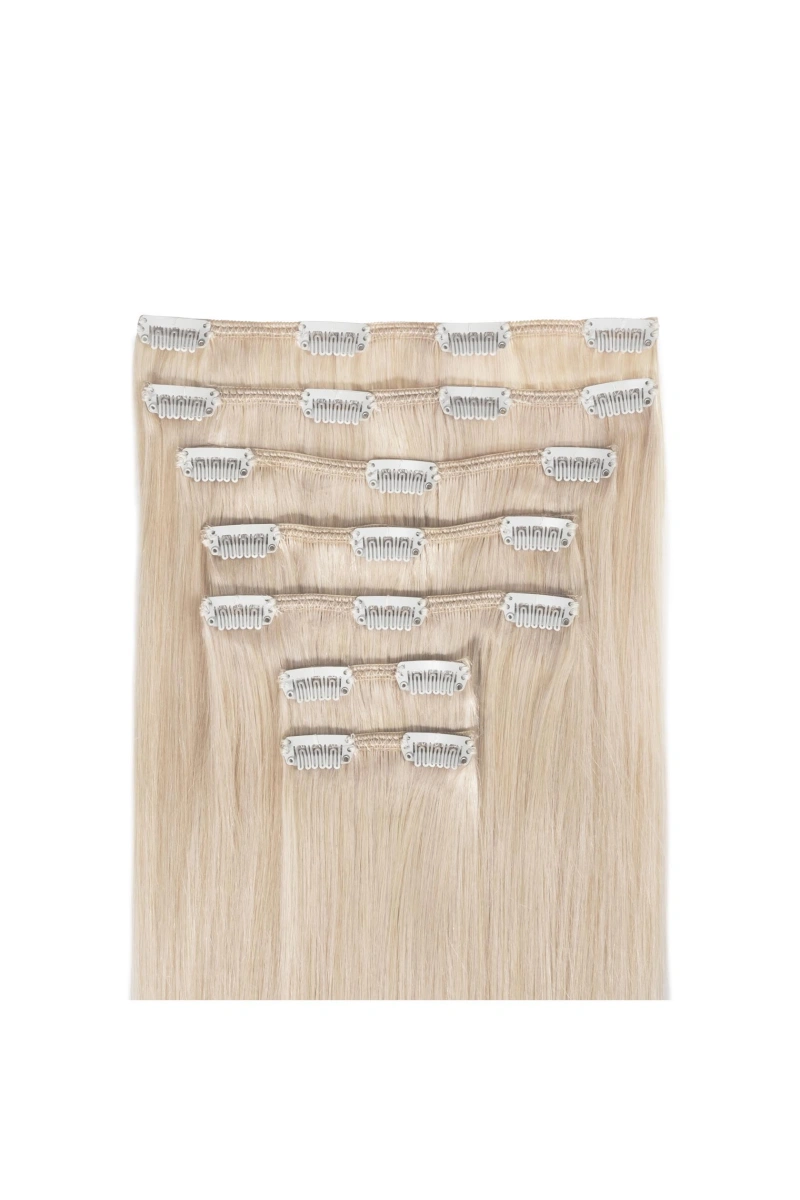 Clip In Vernäht 60 cm Farbe N° Ice White