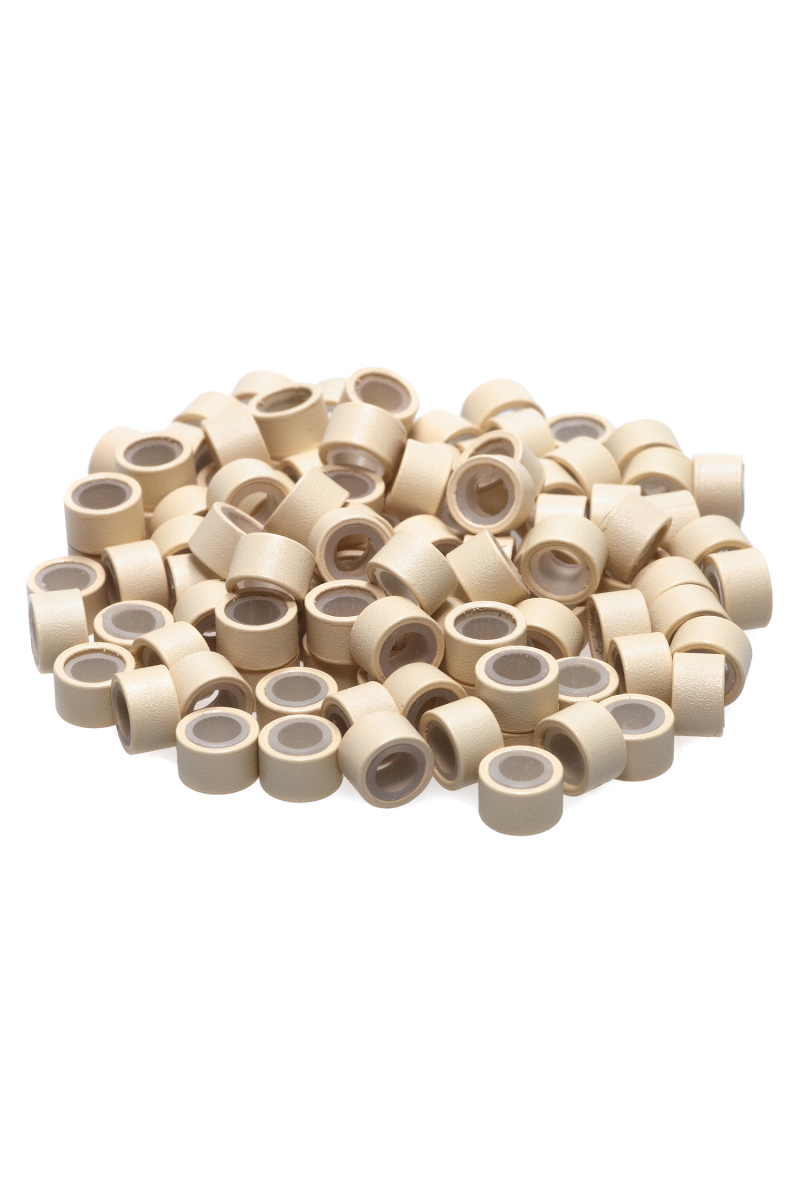 100 Micro rings with silicone BLONDE